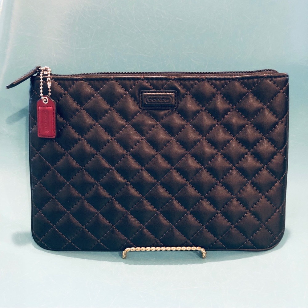 COACH- Quilted Leather Tech Pouch/Clutch